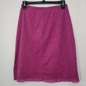 VTG Y2K Back-Track Clothing Mesh Lined Pink Above Knee Skirt 90s 00s Barbie Girl